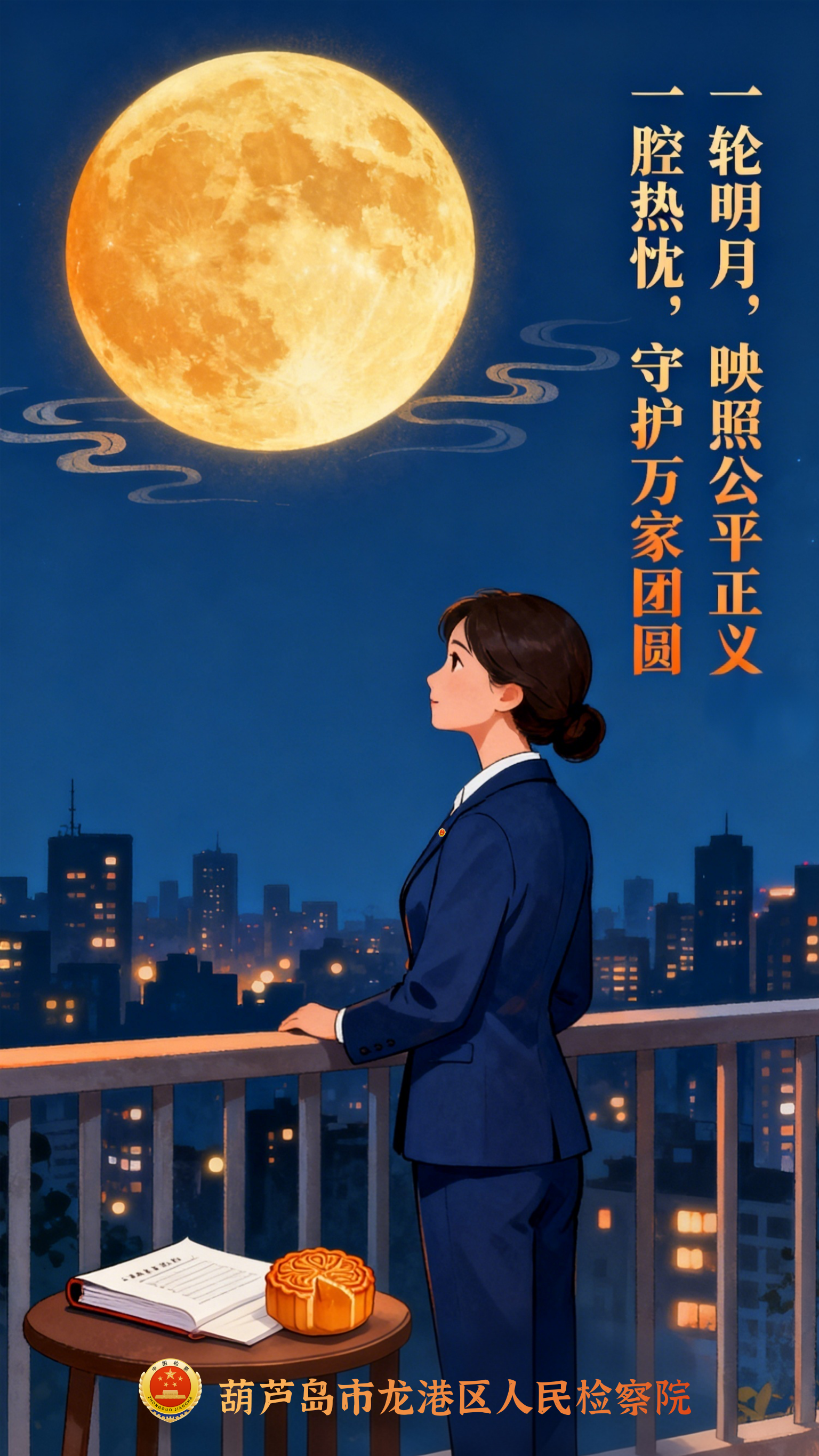 中秋团圆｜龙港区人民检察院祝大家节日快乐！